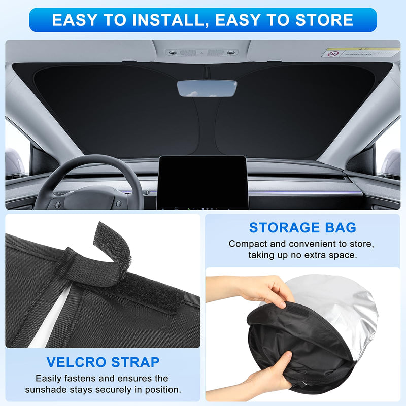 INSAUTO Foldable Windshield Sun Shade for Subaru Crosstrek 2018-2026, Heat & UV Protection Car Sunshade with Storage Bag, Keep Interior Cool & Easy Installation Sunshade for 2018-2025 Subaru Crosstrek