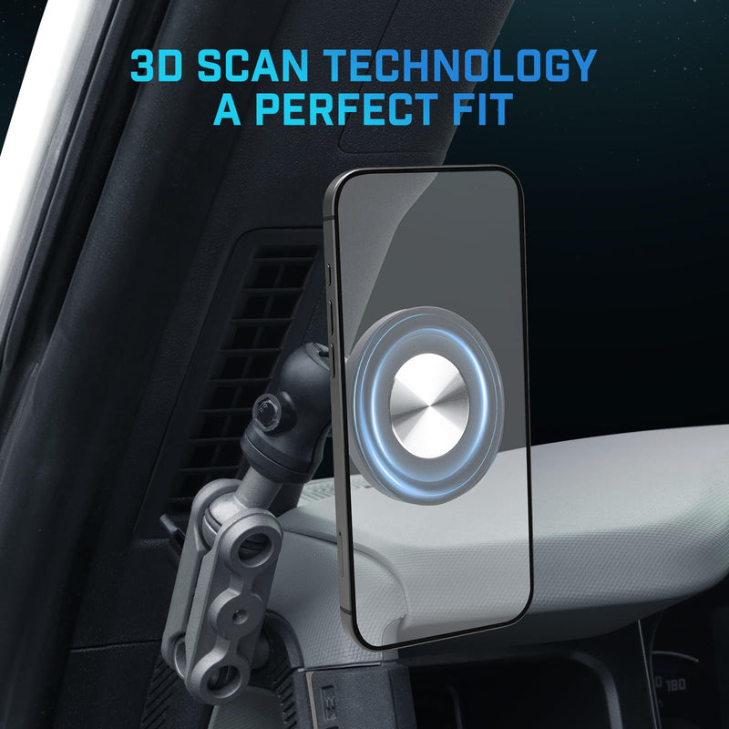 Karltys Magnetic Car Cell Phone Holder for Ford Bronco 2021-2026 Accessories, Bronco 2/4 Door Phone Mount for 4-7 Inch Phones, A-Pillar Mobile Stand with 2 Options iPhone Mag Safe & Clip-in Bronco 2022-2026