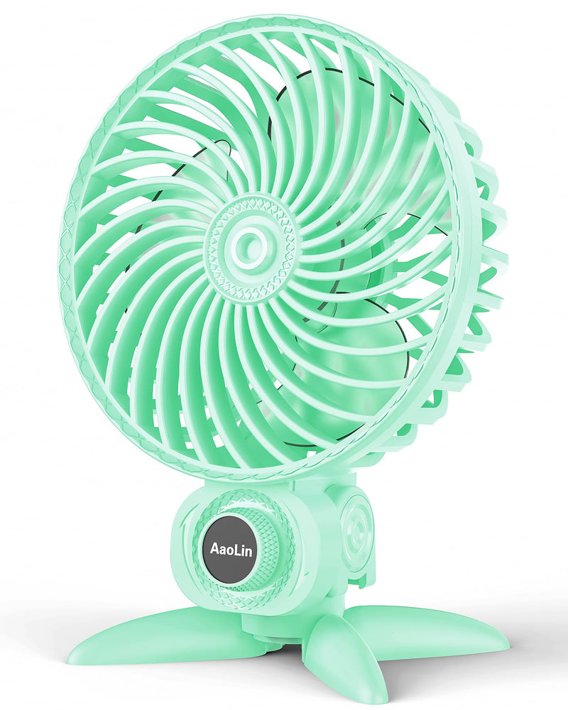 USB Small Fan, Desk Fans with CVT Variable Speeds, Strong Cooling Airflow, Quiet Portable, Desktop Mini Personal Fan for Room, Home,Office, Bedroom-USB Powered (Green) Green