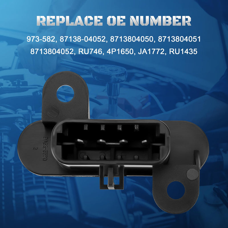 973-582 HVAC Fan Blower Motor Resistor Kit with Wire Harness Compatible with 2005-2020 Toyota Tacoma 8713804050,8713804052,JA1772,4P1650,RU746,RU1435