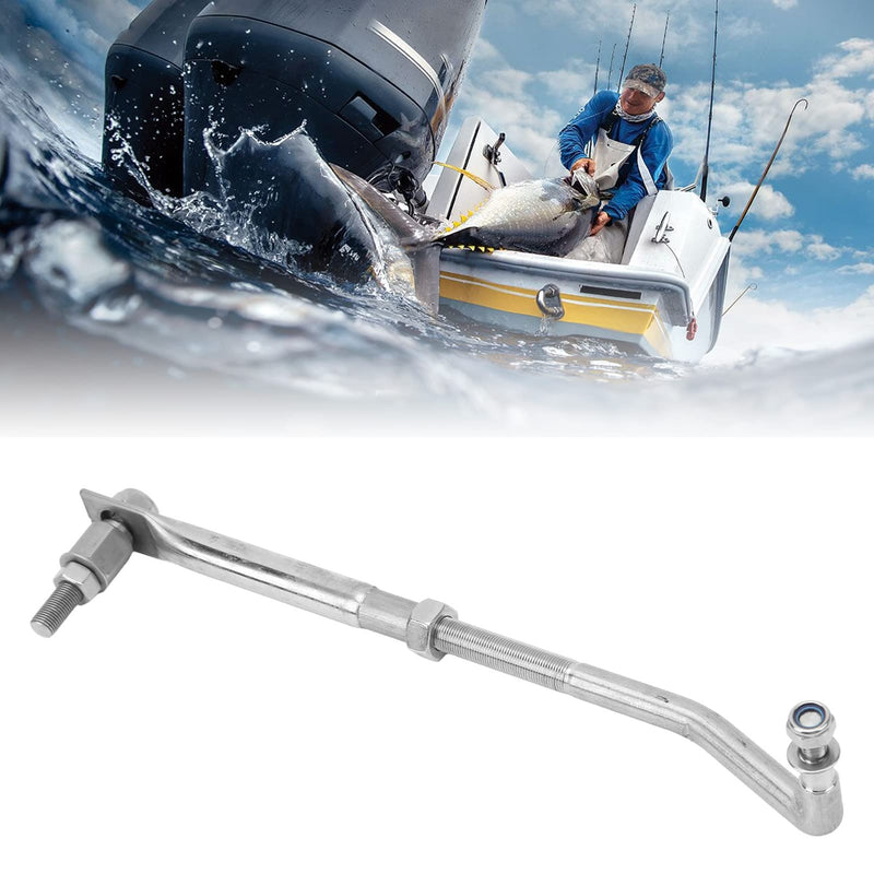 Outboard Motor Steering Link 265?315mm Adjustable Stainless Steel Universal Boat Engine Steering Tie Rod Drag Link Kit for to Outboard Engine