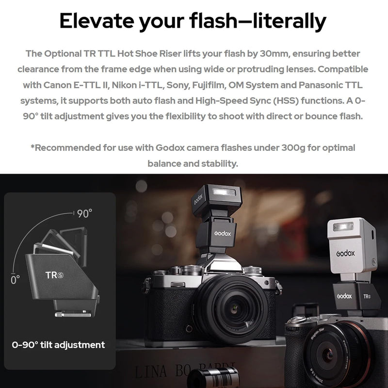 Godox IT20 S IT20S Mini Camera Flash for Sony, TTL Godox Flash,700+ Full Power,1.5s Recycle Time,USB-C Charging, with Magnetic Diffuser & Filter -Silver | 700+ Full Power,1.5s Recycle Time,USB-C Charging, with Magnetic Diffuser & Filter Silver