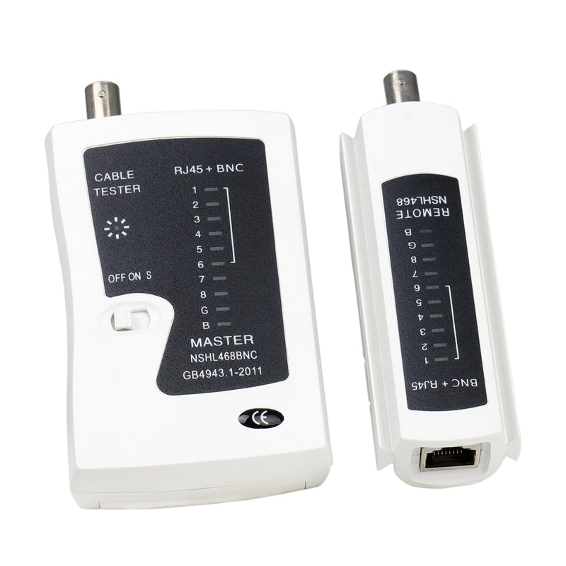 Coaxial Coax Cable Tester Portable BNC RJ59 RJ45 cat5 cat5e cat6 cat6a UTP Wire Test Tool Continuity Checker Ethernet Network Cable Tester