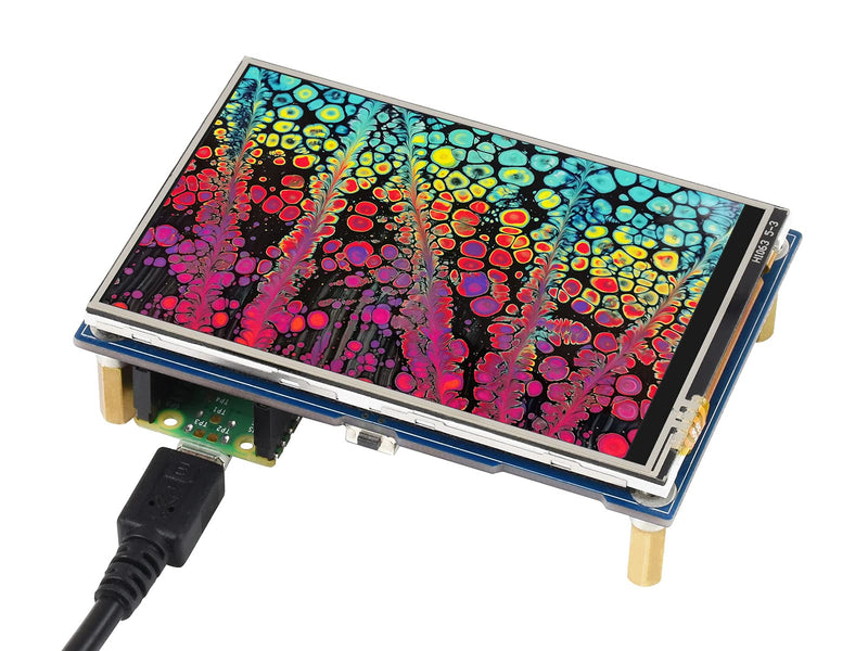waveshare 3.5 inch LCD Touch Display for Raspberry Pi Pico 480×320 Touchscreen 65K Colors IPS Display SPI Interface for Raspberry Pi Pico