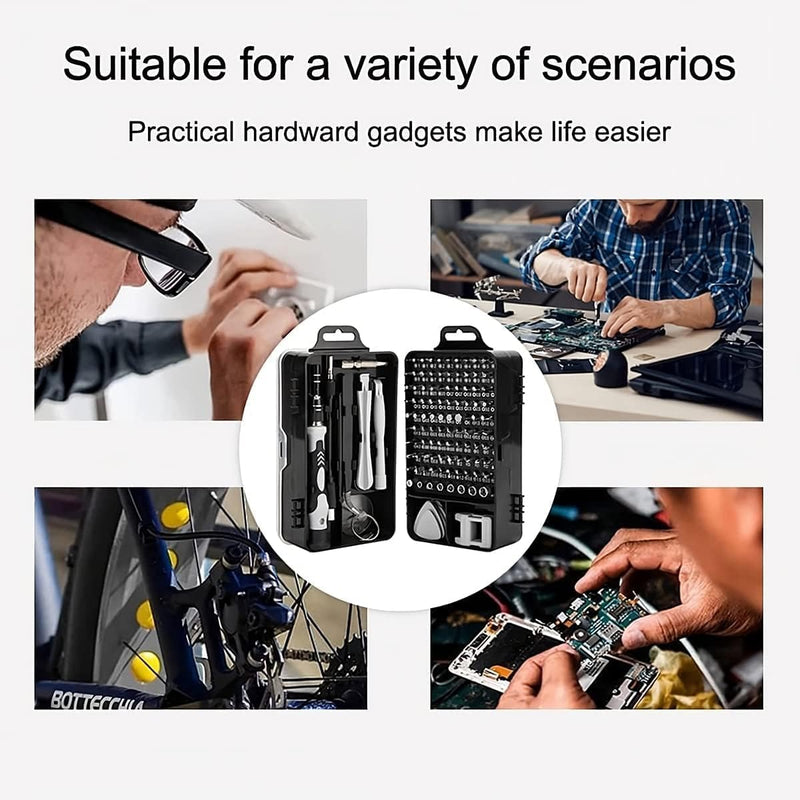 115-in-1 Precision Screwdriver Set - [Super Durable] Professional Magnetic Repair Tool Kit, Mini Screwdrivers for Phone, Computer, Laptop, MacBook, Watch, Eyeglasses, and Electronics (115) 115