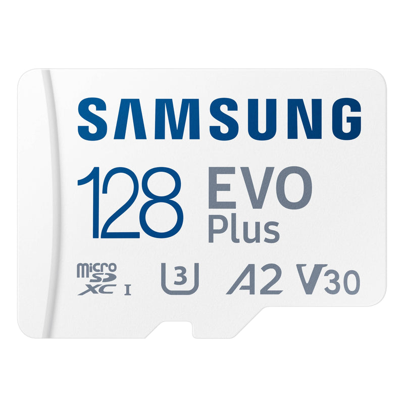 SAMSUNG EVO Plus microSD Memory Card + Adapter, 128GB microSDXC, Speeds Up to 160 MB/s, UHS-I, C10, U3, V10, A3, Upgrade Storage for Phones, Tablets, Gaming Consoles, DSLR Cameras, PCs, MB-MC128SA/AM 128 GB