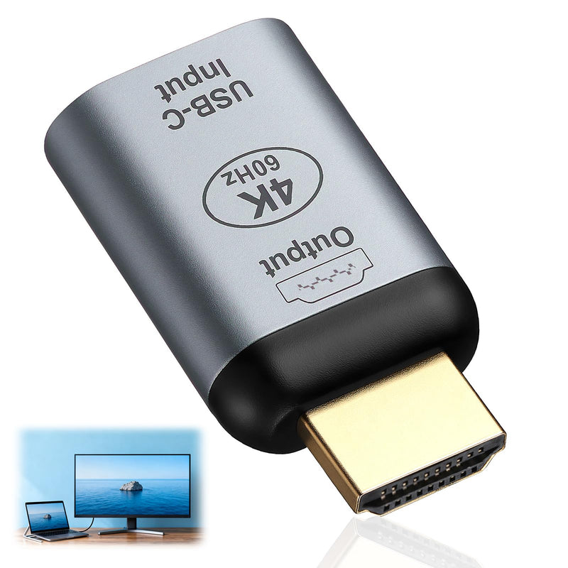 USB3.1 USB C Female to HDMI Male Adapter 4K@60Hz Display Converter | for TV Projector Tablet, Type C Female Source to HDMI Male