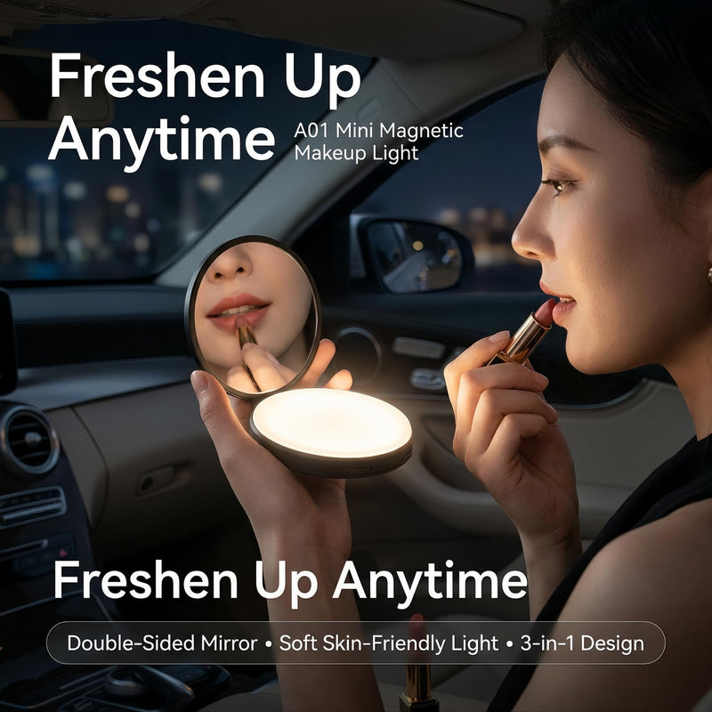 Magnetic Selfie Light, LED Phone Ring Light for iPhone MagSafe, Portable Magnetic Phone Fill Lights for Selfies TikTok Video Call Makeup Photography YouTube Vlog - Black