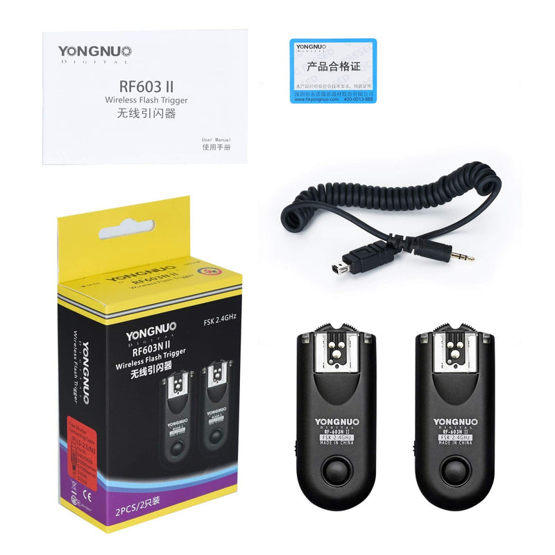 YONGNUO RF-603II N3 Wireless Shutter Release, Flash Trigger for Nikon DSLR D90 D600 D7100 D7000 D5100 D5000 D3100 D3000
