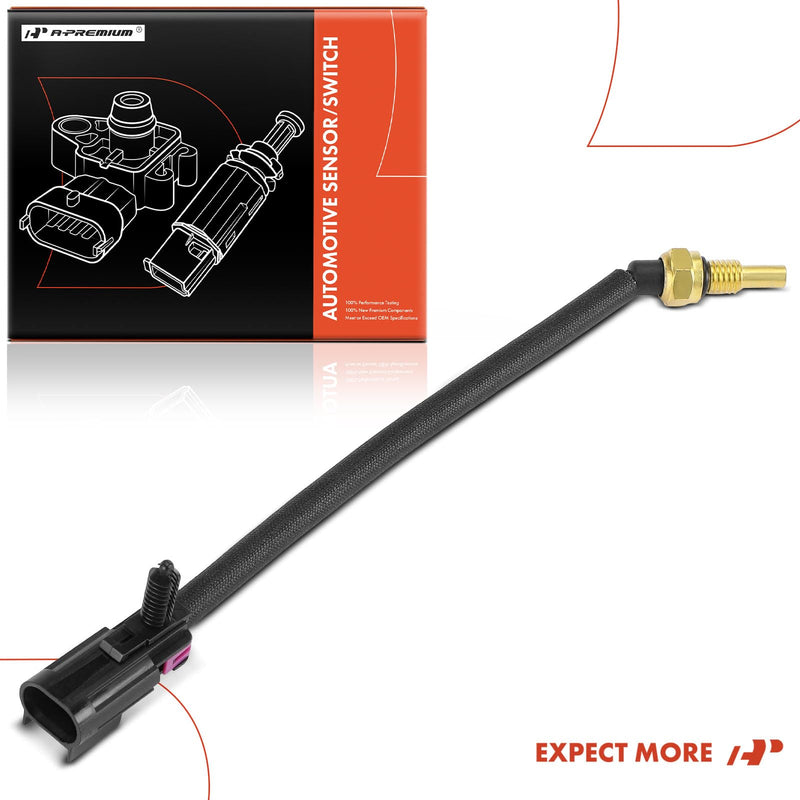 A-Premium Coolant Temperature Sensor Compatible with Buick Rainier Chevrolet Colorado Trailblazer GMC Canyon Envoy Hummer H3 Isuzu Ascender i-280 Saab 9-7x