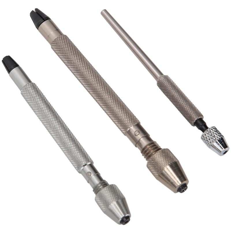 Watch Repair Tool, 3pcs Pin Vise Hand Drill Set Watches Hand Pin Vises Metal Hands Drill Watch Repairing Tool Accessory for Watchmakers Drilling Tool Model Making Precision Pin