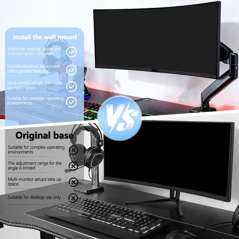 C355B-QUN168 VESA Adapter Compatible with Sceptre 35",MONOPRICE 35" Monitor | (Fits C355W-3440UN,C355B-3440UN1,C355B-QUN168,V3L6W Zero-G)–75x75 to 100x100 Wall Mount Bracket