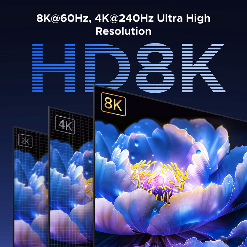 UGREEN 8K@60Hz Displayport KVM Switch 1 Monitors 2 Computers, Aluminum | with 4 USB 3.0 Ports, Support 4K@240Hz, Share One Monitor Keyboard Mouse U-Disk Printer, with 2 USB Cables, no EDID Emulation