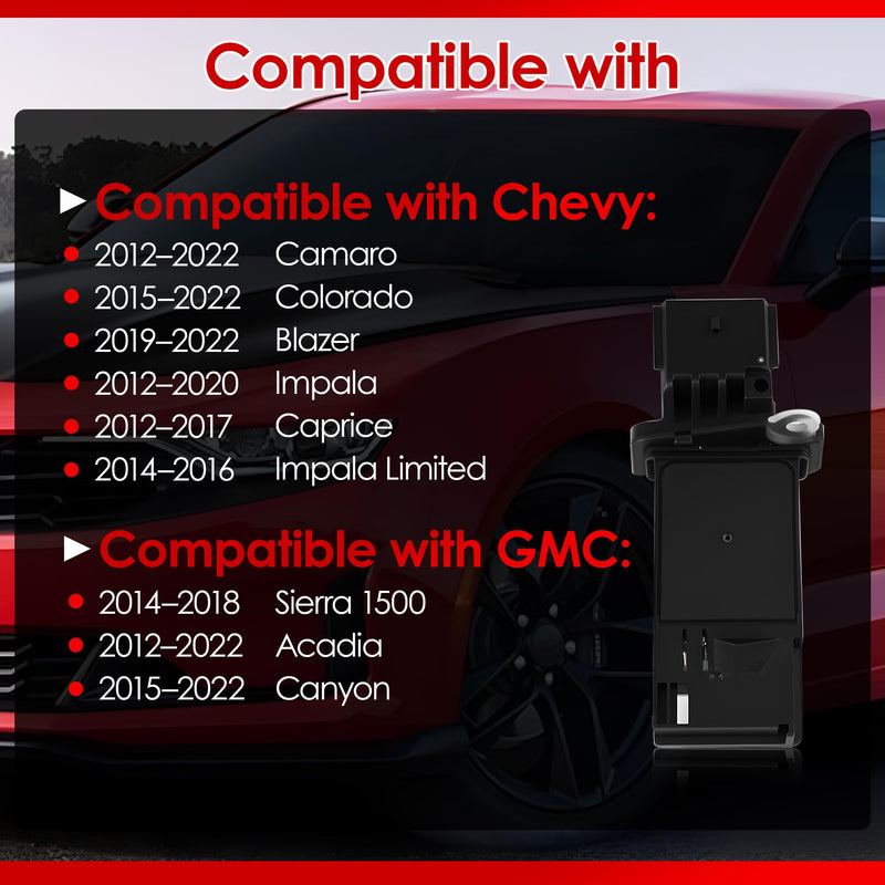 23118170 Mass Air Flow Sensor MAF Fits for 2018-2019 Chevy Malibu Impala Camaro Buick Enclave GMC Acadia Cadillac ATS CT6 Replace 23366103