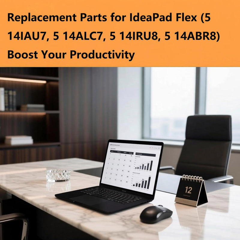 Replacement US Backlit Keyboard for Lenovo IdeaPad Flex 5 14IAU7 | for Ideapad Flex 5 14ALC7, Flex 5 14IRU8, Flex 5 14ABR8, Flex 7 14IAU7, Flex 7 14IRU8, Gray Plastic Keyboard