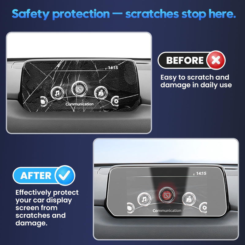 Karltys Screen Protector for 2017-2019 Mazda CX-5 CX5 CX 5, 7-Inch 9H Tempered Glass HD Navigation Screen Cover for Mazda CX5 Touch screen Film [Anti-Glare & No Fingerprint]