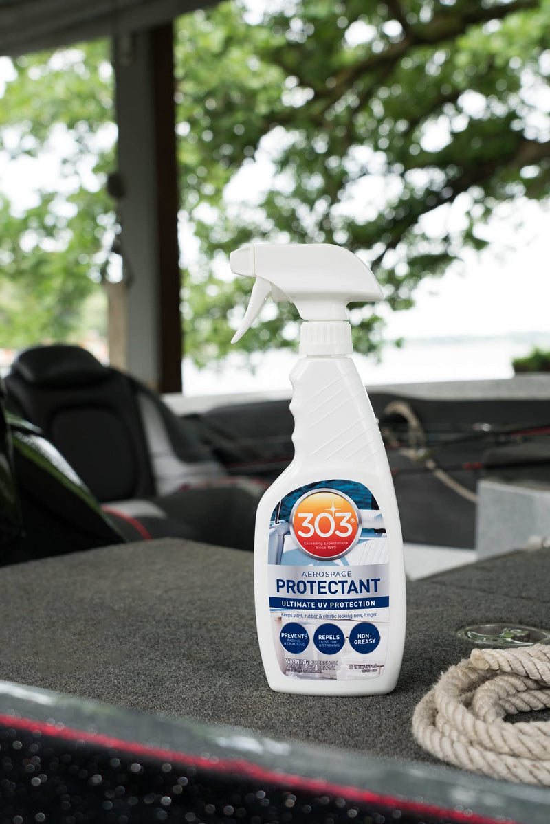 303 Products Marine Aerospace Protectant Spray – UV Protection, Repels Dust, Dirt, & Staining, Matte Finish, Restores Like-New Appearance, Outdoor Patio & Boat Cleaning Supplies 16 Fl. Oz. 16 fl. oz.
