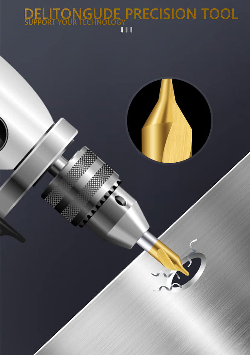 4.0mm HSS Center Drill Bits Set, 10 Pcs Precision Center Drills Industrial Grade for Metal Lathe Machining Centering Drilling Tools (4.0mm) 4.0mm