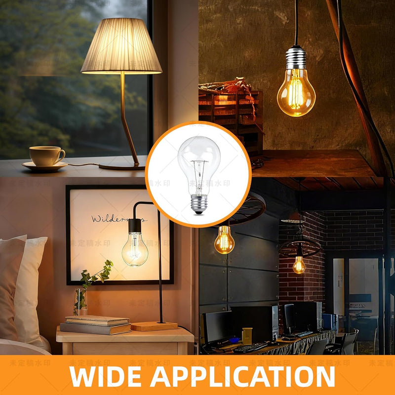 40 Watt Incandescent Light Bulbs, A19 40W Light Bulb, Dimmable, 2700K, Soft White, 12 Pack