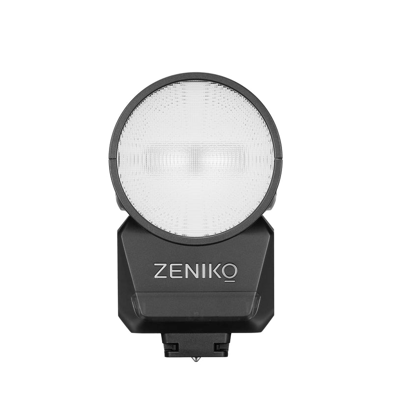 ZENIKO RF12M Mini On-Camera Flash - GN12 Manual Flash with Rotatable Head, Universal Single-Contact Mount, Built-in Diffuser, Compact Flash for DSLR & Mirrorless Cameras (Entry-Level Photography)