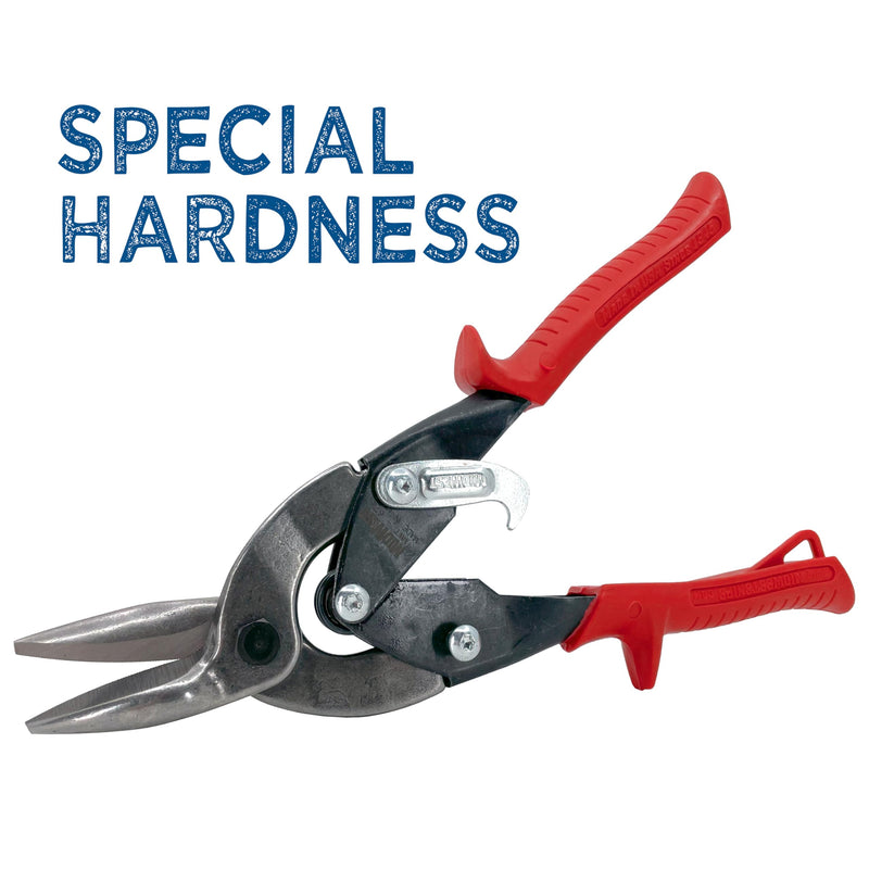 MIDWEST Special Hardness Aviation Snip - Left Cut Regular Stainless Steel Cutting Shears, Made in the USA - MWT-SS6716L
