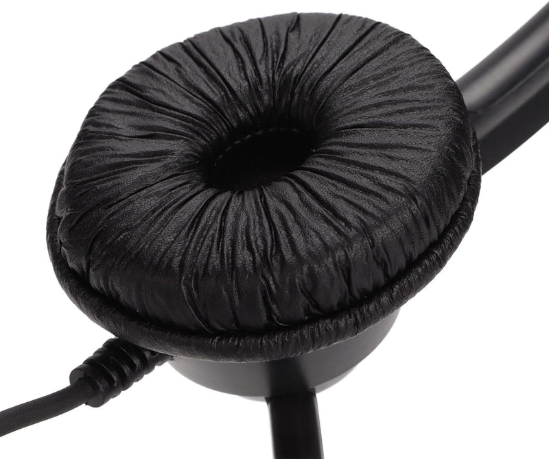  [AUSTRALIA] - TelPal Telephone Headset, Hands-Free Call Center Noise Cancelling Corded Binaural Headset Headphone 4-Pin RJ9 Crystal Head Mic Microphone Desk Phone -Telephone Counseling Services,Insurance, Hospitals