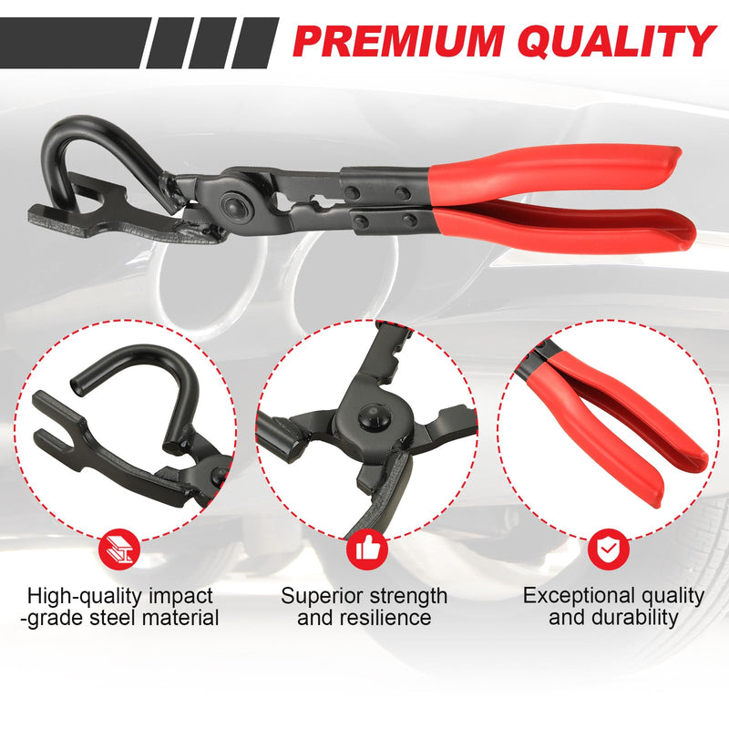 DASBET Exhaust Hanger Removal Tool, Exhaust Hanger and Rubber Bracket Separation Exhaust Pliers Compatible with All Exhaust Rubber Hangers Exhaust Hanger Brackets Rubber Hanger Support Removal Tool