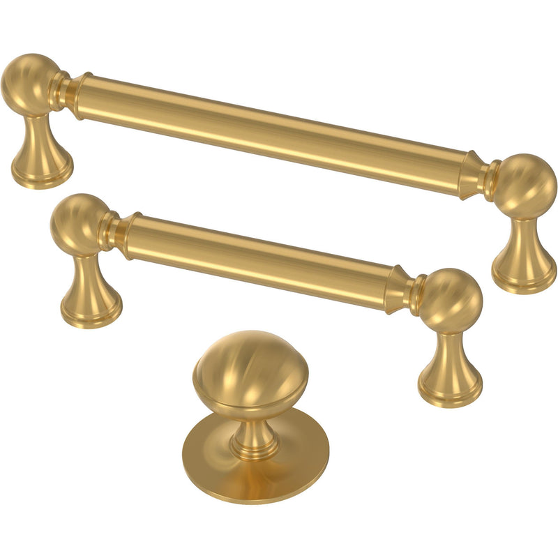 Franklin Brass 10 Pack Modern Gold Cabinet Knobs 1-1/2 inch (38mm) Kitchen Cabinet Handles and Drawer Knobs for Cupboards, Dressers, Furniture, Bathroom Vanity |Classic Farmhouse 1-1/2" (38mm) Knob