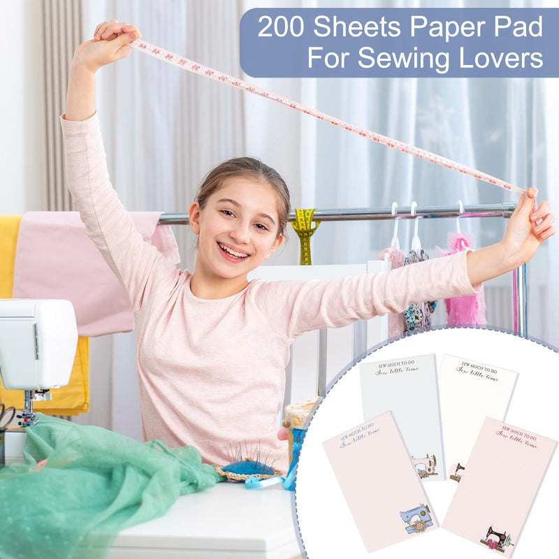Tinlade 200 Sheet 4 Styles Sewing Gifts To Do List Notepad Gifts for Quilters Sewing Enthusiast Checklist Quilting Handy To Do List Pad for Women Sewers Seamstresses Supplies, 4'' x 6''