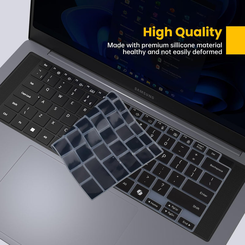 Keyboard Cover Skin for 2026 Samsung Galaxy Book 6 NP944XJG NP744BJG 14", Galaxy Book6 Pro/Ultra 14 & 16 inch NP944XJG NP964XJG NP964UJG Laptop Keyboard Protector(Not Fit GalaxyBook 5/4/3), Black