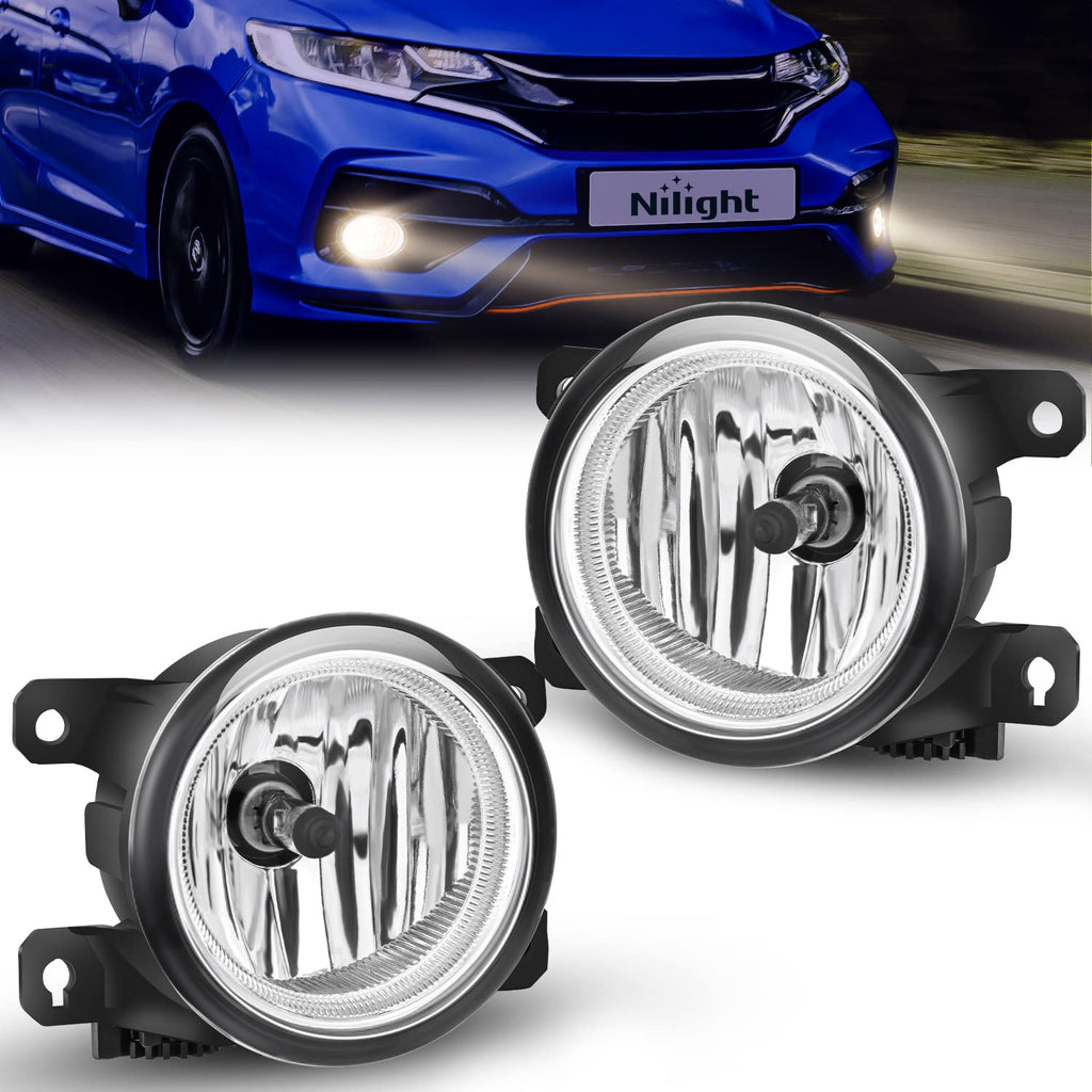 Nilight Fog Lights Assembly Compatible with Honda Civic Sedan Fog Light Assembly 2013 2014 2015 2016 2017 2018 2019 2020 2021 Honda Civic 2015-2020 Honda Fit 2019-2020 Honda HRV