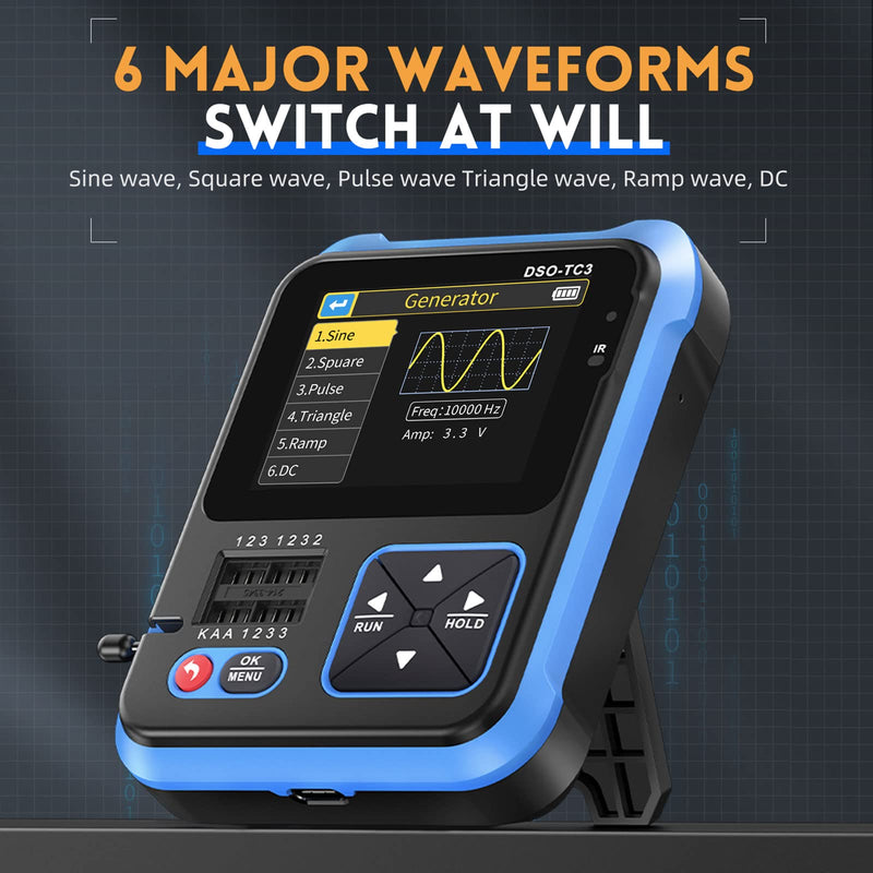 Portable Assembled Digital Oscilloscope Set, Professional Mini Oscilloscope (DSO-TC3) DSO-TC3