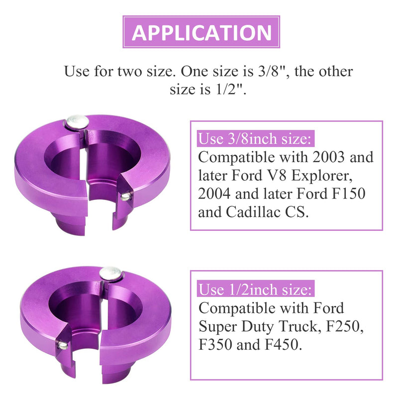Disconnect Tool Transmission Oil Cooler Line Disconnect Set Compatible with Ford 3/8" & 1/2"(Pack of Two)