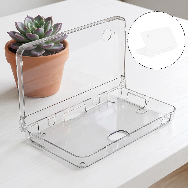 Protective Shell Cover Case & USB Charging Cable for DSi XL | Transparent, Crystal Clear Case with 1.2m/3.94ft Fast Charging Cord, Scratch-Resistant Accessories