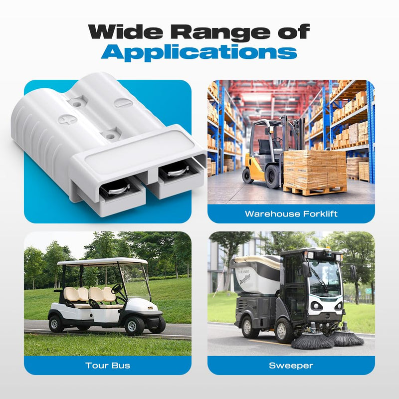 Anderson Connector, 175AMP 1/0AWG Battery Quick Connect/Disconnect Connector Kit 12v-36V Winch Wiring Kit for Cable RV Truck Winch(2 Pack) 175A 2pcs
