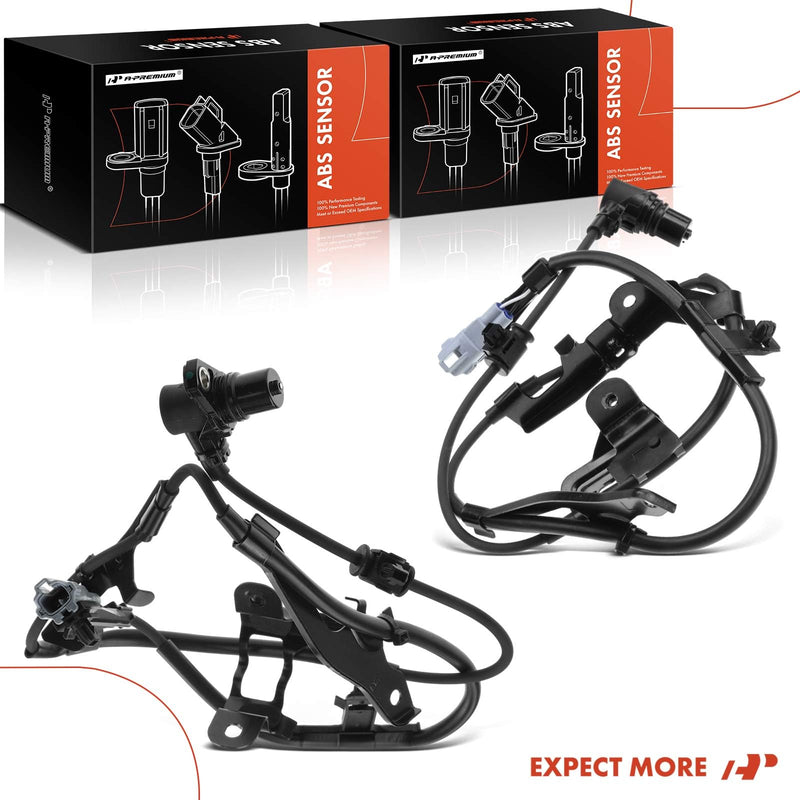 A-Premium 2pcs Front Side ABS Wheel Speed Sensor Compatible with Toyota Models - Sequoia 4.7L 2000-2007, Tundra 3.4L 4.0L 4.7L 2000-2006 - Front Driver & Passenger Side