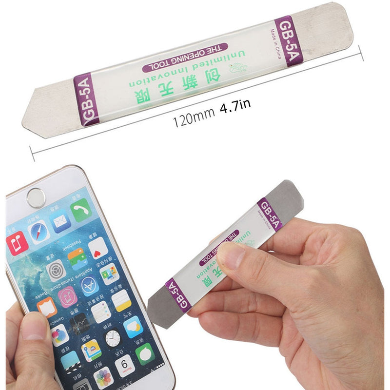 Pry Tool Kit, LIFEGOO Safe Non-Nylon and Ultrathin Steel Screen Opening Spudger Tool Repair Kit for Cell Phone, LCD, MacBook, Ipad, iPod, Tablet and More 5 in 1