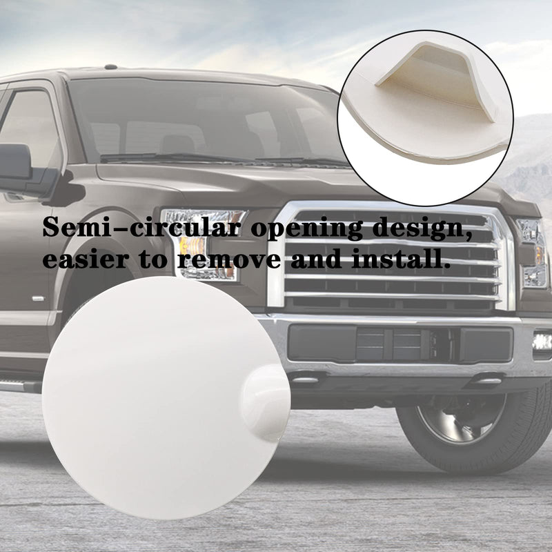 Replace 4L3Z-99405A26-EAA Gas tank door,gas door replacement Compatible with 2004-2008 Ford F-150,2006-2008 Lincoln Mark LT Style side fuel tank door,Fender Bed-Fuel Door Gas Cap Hatch (White) White