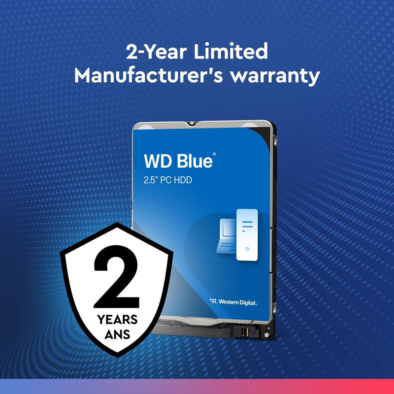Western Digital 1TB WD Blue Mobile Hard Drive HDD - 5400 RPM, SATA 6 Gb/s, 128 MB Cache, 2.5" - WD10SPZX