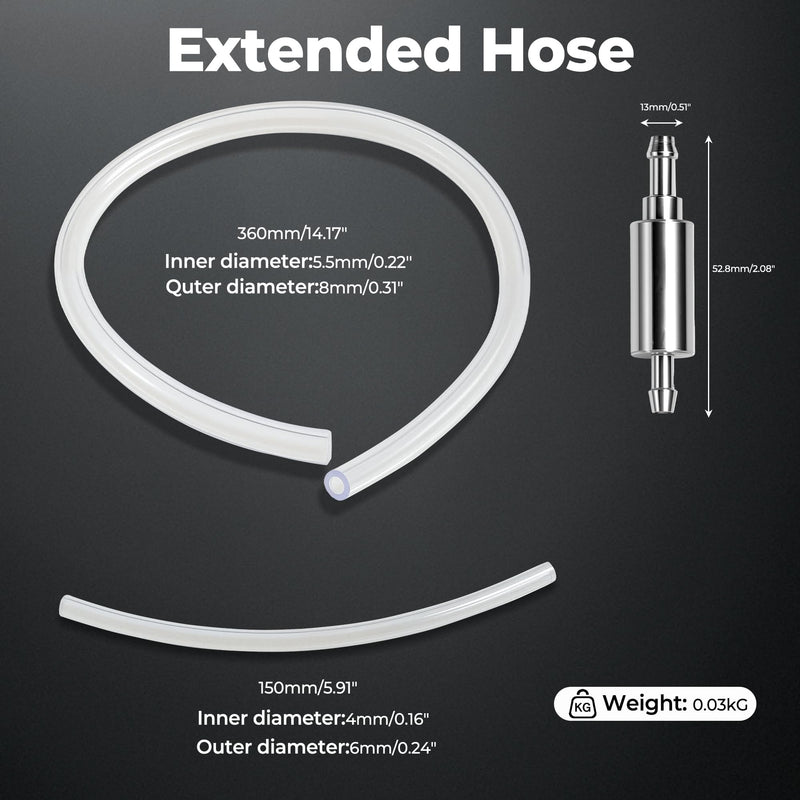 Brake Bleeder Hose with One-Way Check Valve – Universal Brake Fluid Bleeding Kit for Car Motorcycle Clutch System, Anti-Backflow Soft Tube with Screw Caps & Spring Clamps (1 Set) 1 Set
