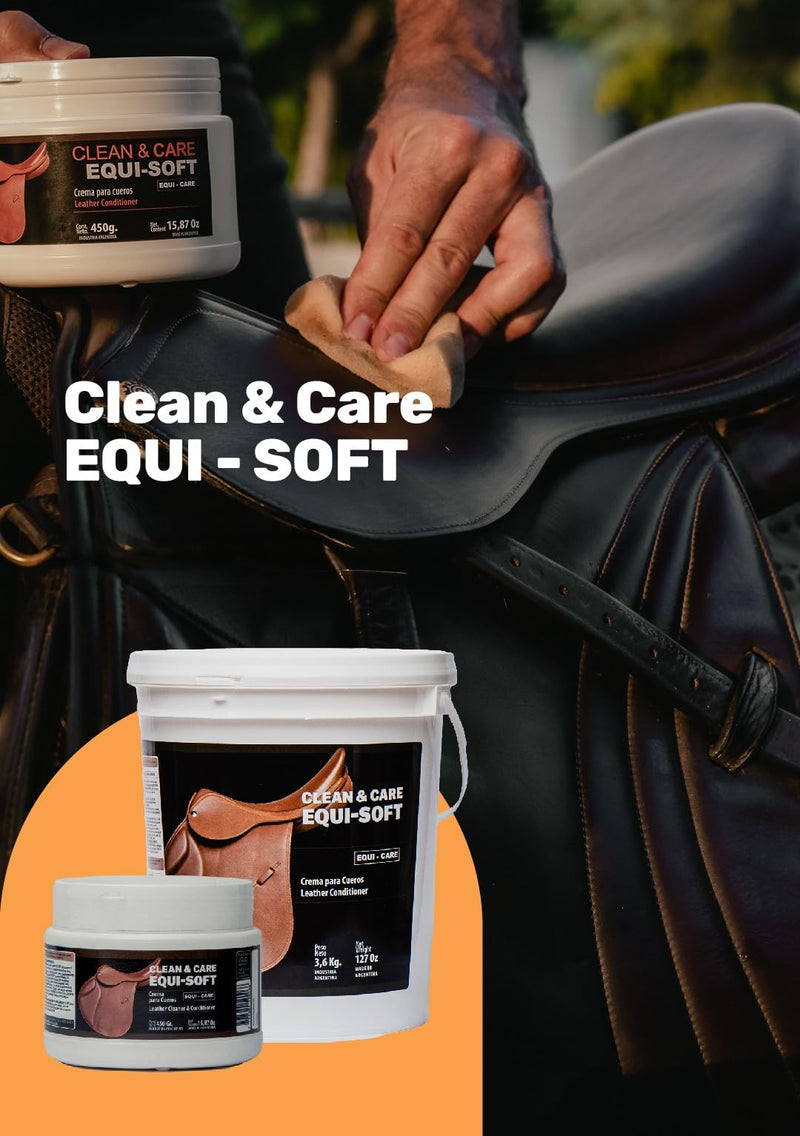  [AUSTRALIA] - EQUI - CARE: Clean & Care Equi Soft. Leather Conditioner and Softener for Leather Goods. Reduce wear and Tear for Saddles, Boots and Leather tack. Keeps Leather tack and Equipment Soft and Supple. 450 Grs - 15,87 Oz
