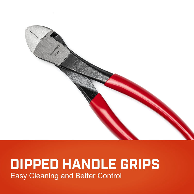 Crescent 7" Heavy-Duty Diagonal Flush Cutting Pliers - Bagged - 5437CENN