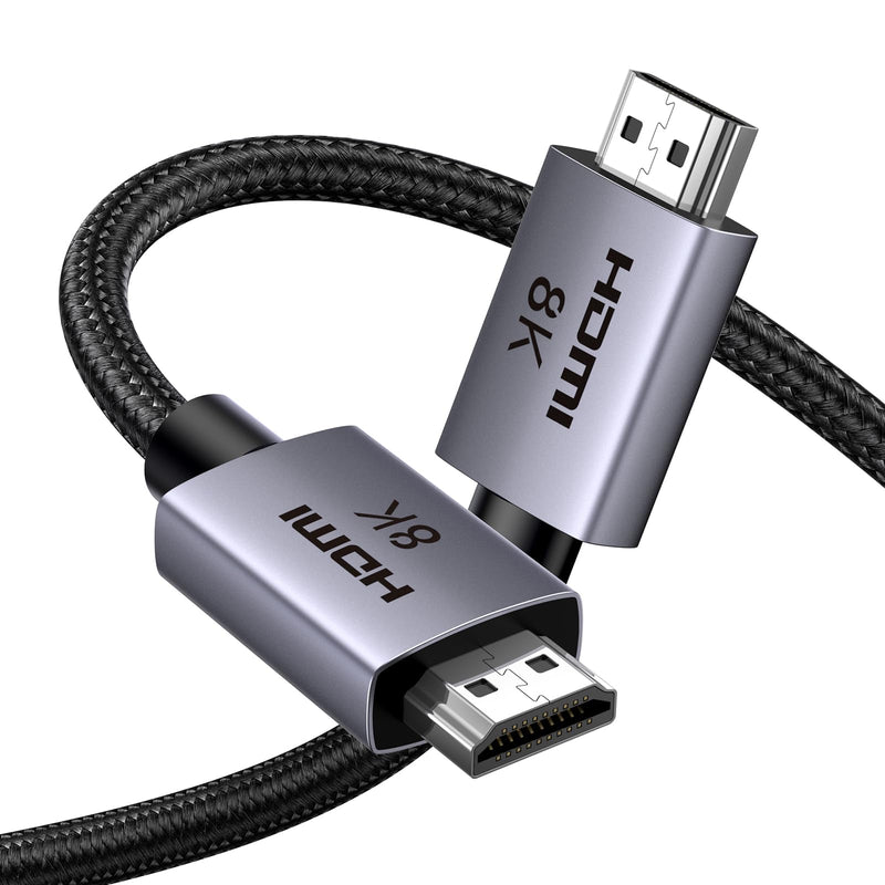 UGREEN 8K HDMI 2.1 Cable 48Gbps 16FT, Certified Ultra High Speed HDMI Cord Aluminum, 4K@240Hz 120Hz 10K 8K@60Hz, HDCP 2.2&2.3, eARC HDR 10 Dolby Compatible with PS5/Blu-ray/Roku TV/Switch 2/Mac mini