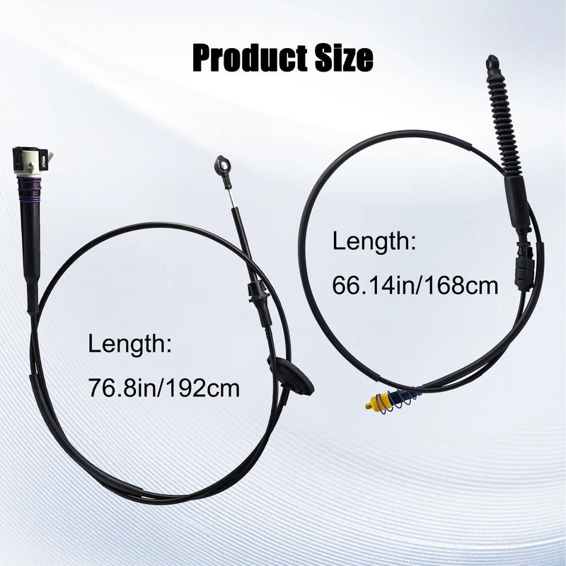 12477640 Gear Shifter Cable for Chevy Classic 1999-2007 Silverado 1500 2500 3500,Automatic Transmission Shift Cable for GMC Sierra 1500 2500 3500,Gear Shifter Control Cable 2pcs Replace 905-144 12477640