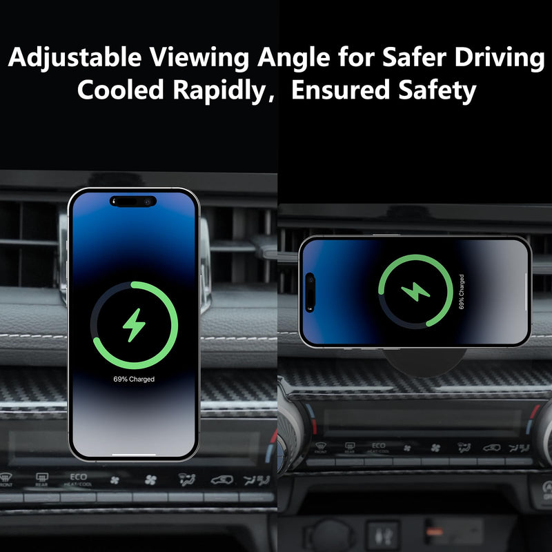 CLEC for Toyota RAV4 2019-2025 Magnetic Wireless Charger Car Phone Holder Mount Custom Fit for Toyota RAV4 2019-2025 15W Fast Charging Car Phone Holder Wireless Charger