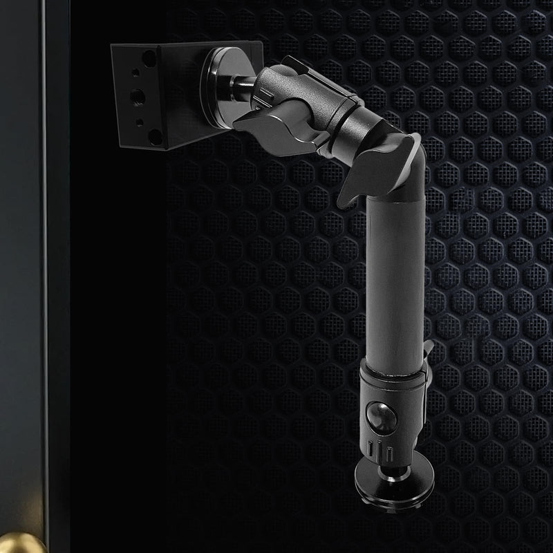 WXRYLYN Univesal Phone Mount and 60-10mm Locking Carbon Fiber Kevlar Mounting Arm with Articulating Joint Dual 20mm Socket Ends