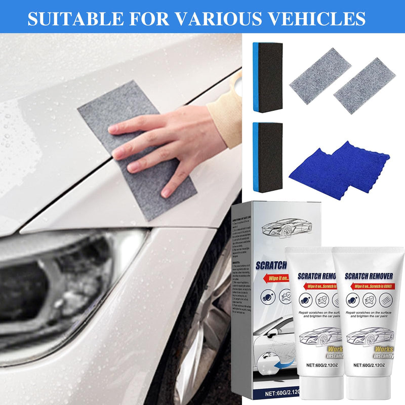 2 PCS Nano Sparkle Cloth Car Scratch Remover, 2PCS Car Scratch Repair Paste,New Nano Sparkle Cloth and Car Scratch Repair Paste,Nanosparkle Cloth Car Scratch Remover, Nano Cloth Scratch Remover Cloth