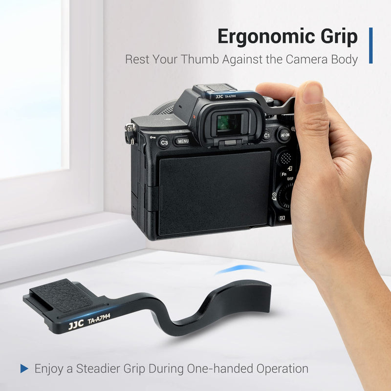 JJC Metal Thumb Up Rest Hand Grip for Sony A7R5 A7R V A7M4 A7 IV, Hot Shoe Thumb Support for Easier Handling & Secure Hold For Sony A7M4/A7R5