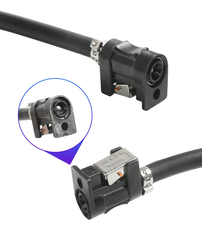 6FT Boat Motor Fuel Line Hose with Primer Bulb Steel Hose Clamps,Universal ID 5/16" Boat Fuel Line Assembly Kit,Compatible with Outboard RVs Tractors Caravans Boats Fuel Line