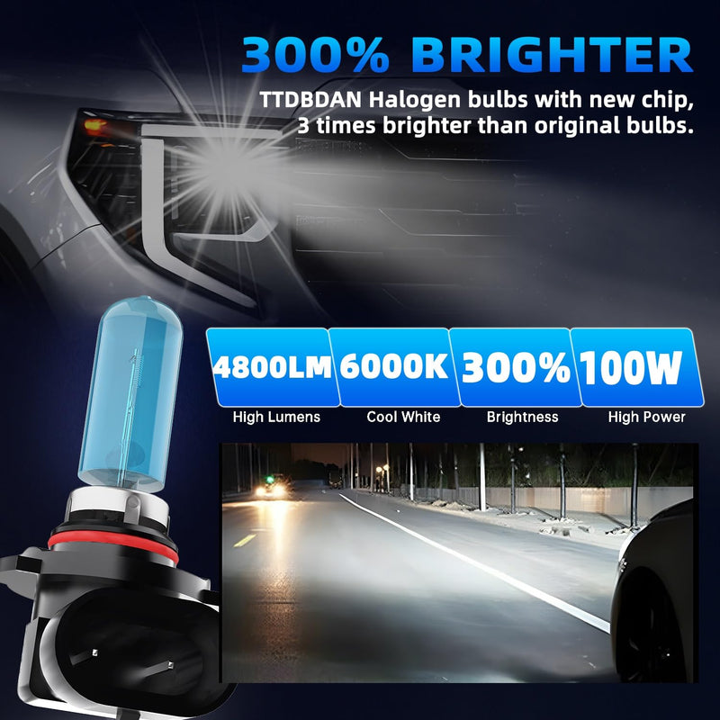 Halogen Headlights Fit for Nissan Murano 2009 2010 2011 2012 2013 2014 Headlight Bulbs,9005/HB3/H10 High Beam + H11/H8/H9 Low Beam Bright Front Lights,Plug And Play,Pack of 4 Year:2009-2014 for Nissan Murano (High+Low)(4 pack)